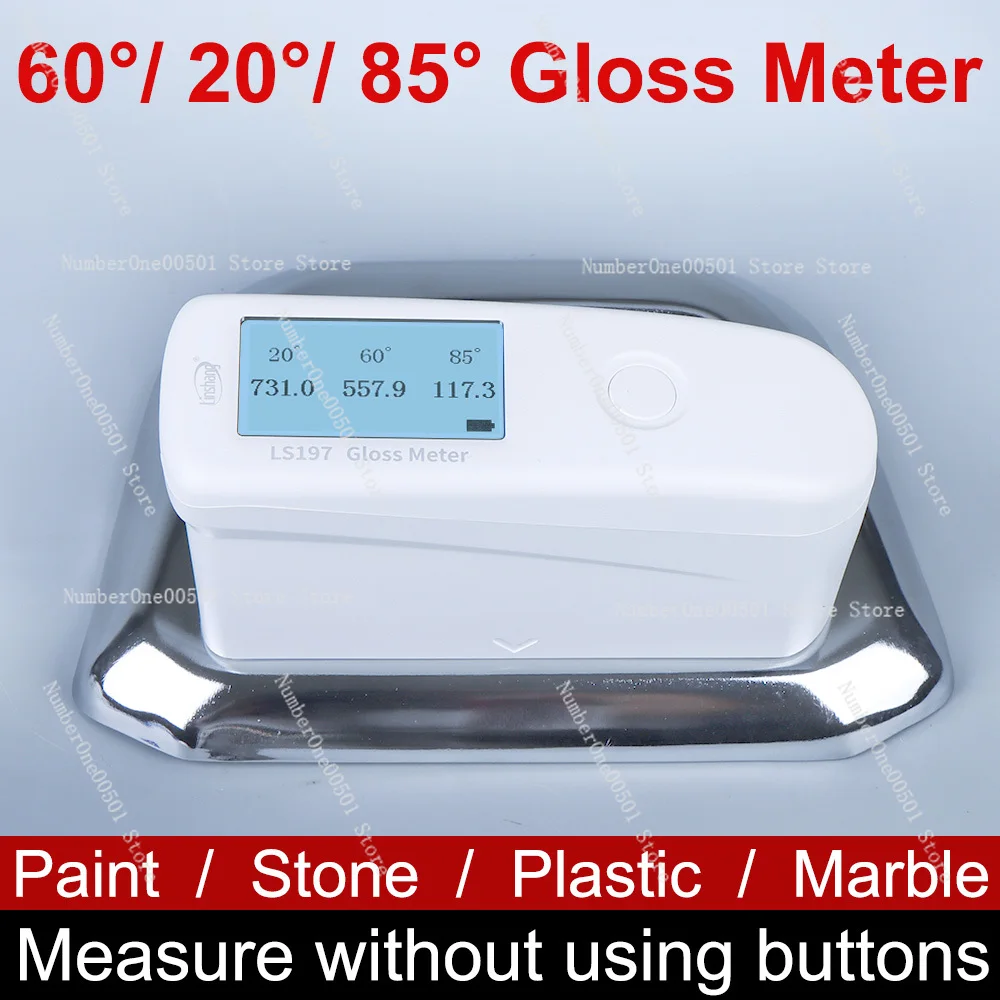 LS197 Digital Gloss Meter 20 60 85 Degree Three Angles Glossmeter Metal Plastic Marble Glossmeter Gloss Meter for Paint