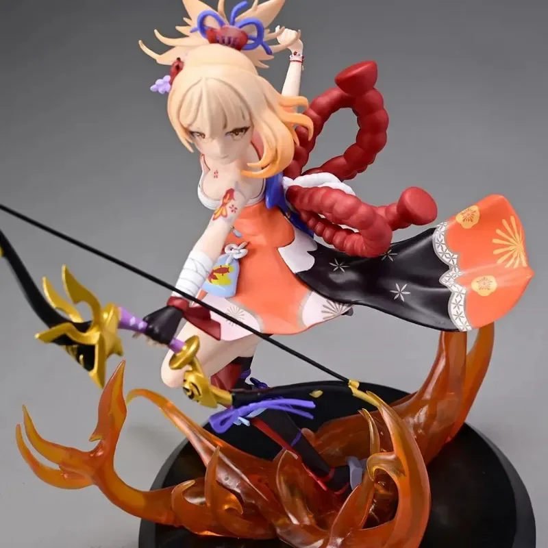 25cm Genshin Impact Yoimiya Action Figure personaggi Anime Kawaii Cute Series Ornaments Collection Display Desktop giocattoli regalo