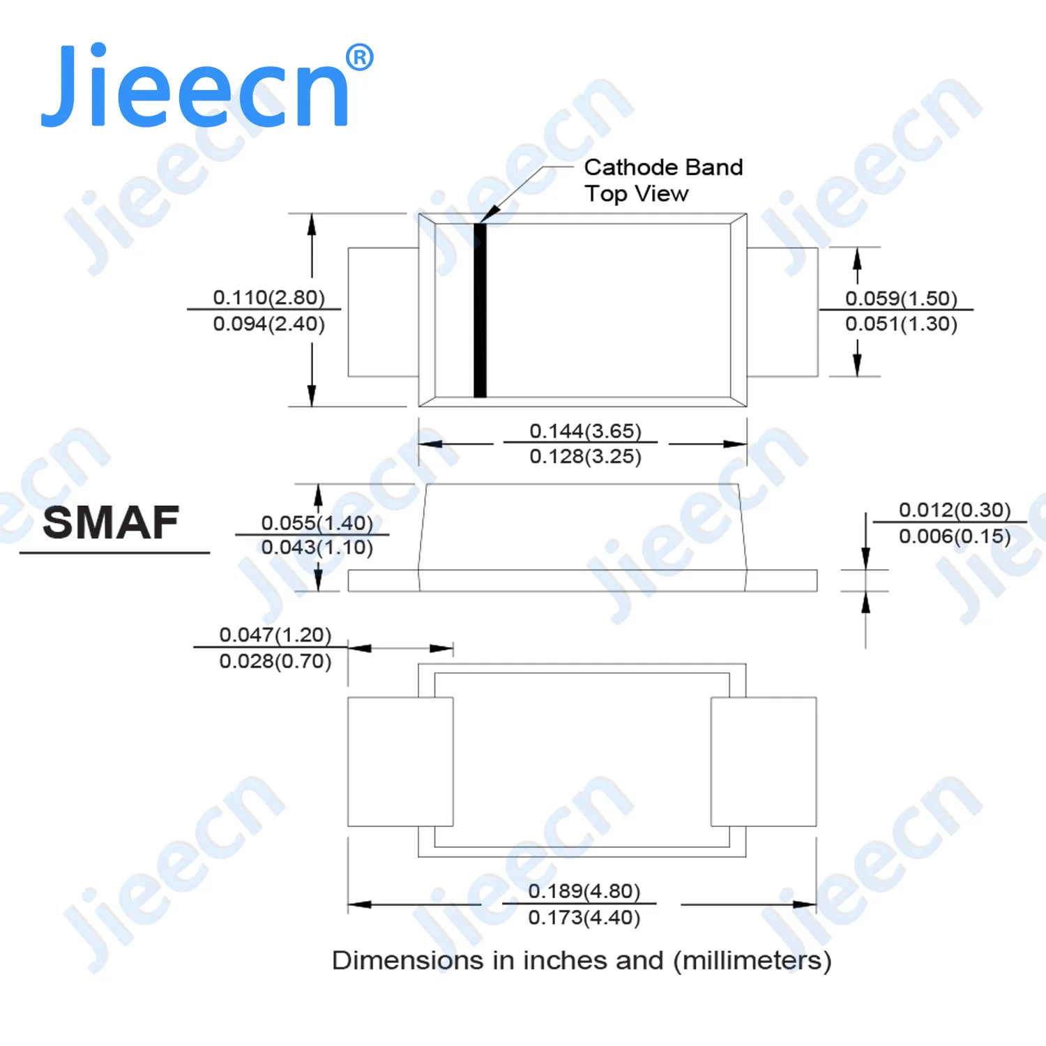 Jieecn 3000PCS SMAF RS1MF M7F RS1M FR107 M7 Thinner 1A 1KV 1000V Chinese High quality