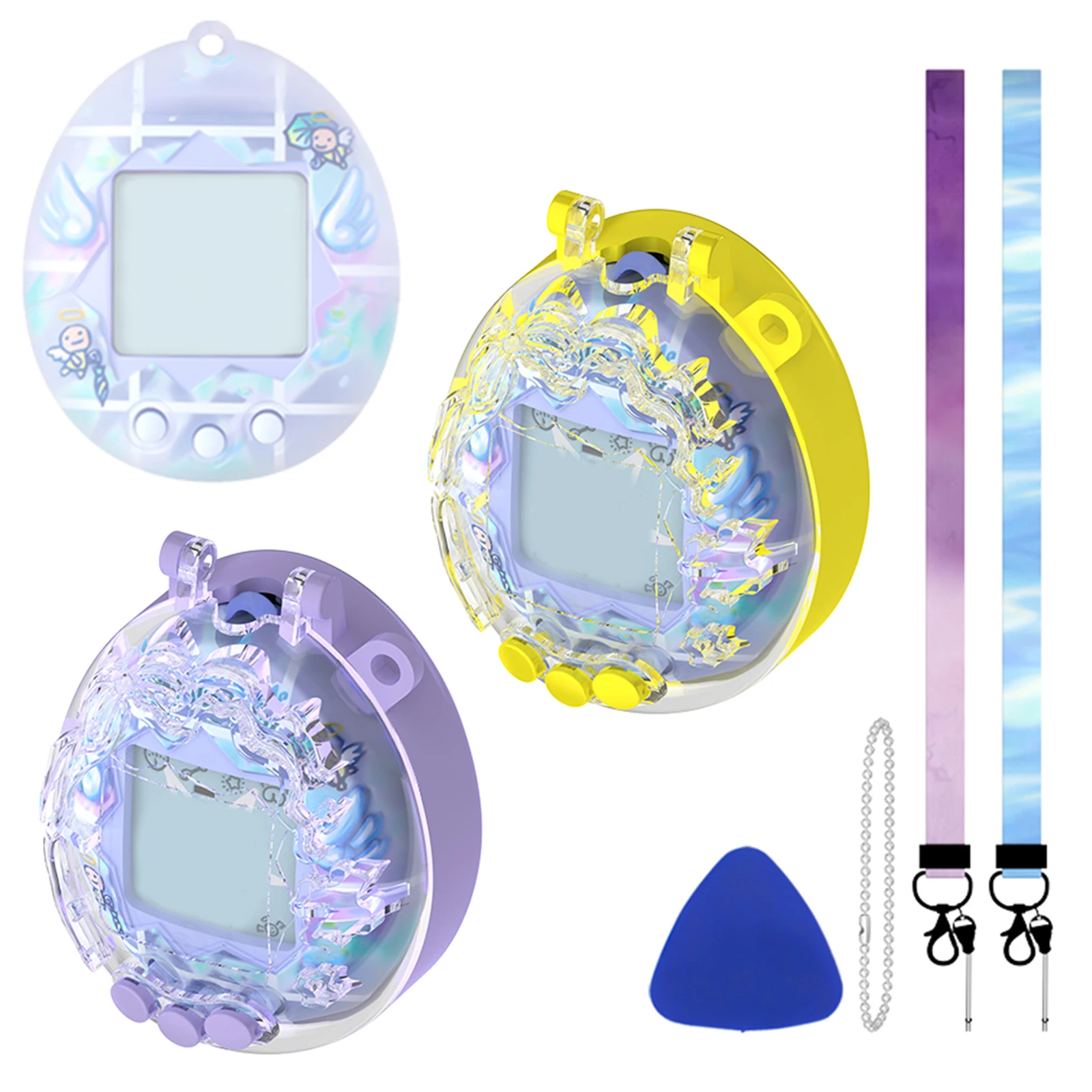 For Tamagotchi Original Transparent Protective Case Anti-Scratch Full Coverage Clear Cover Electronic Pet Hard Shell Accessories