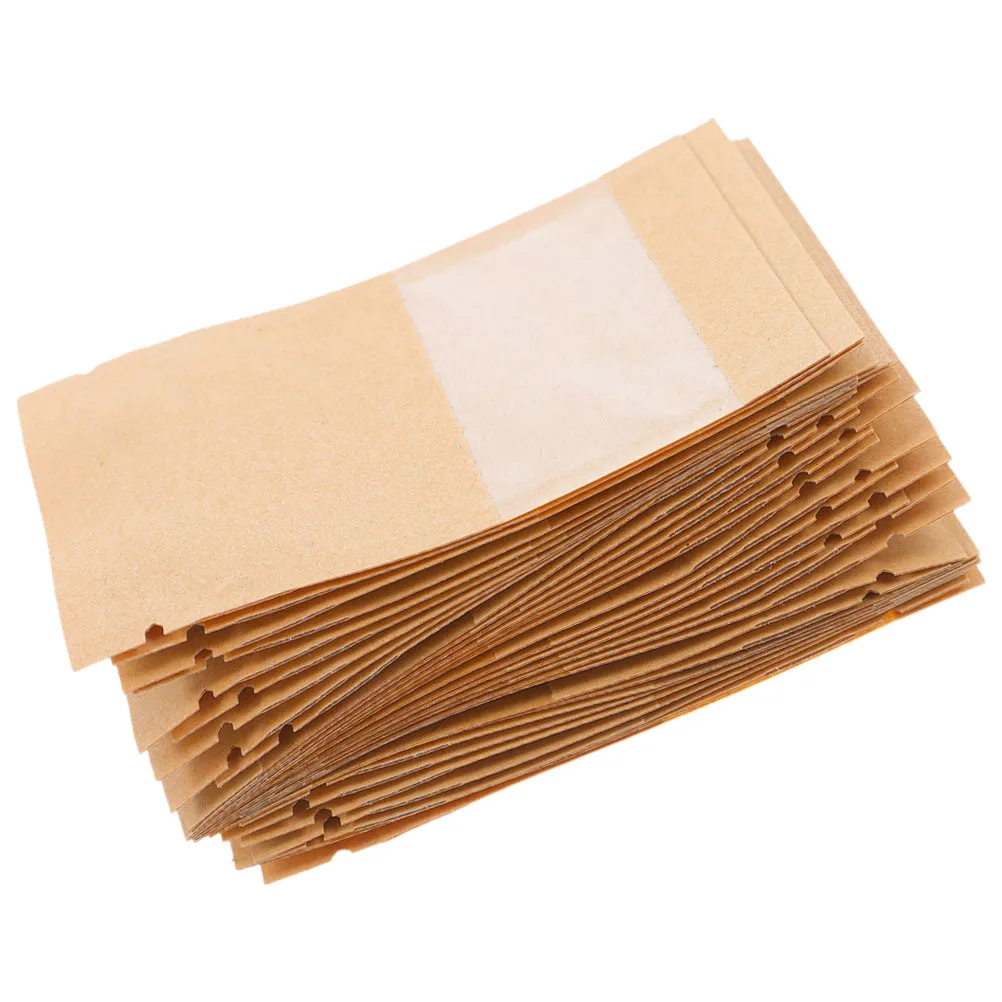 

100Pcs Kraft Paper Seed Envelopes with Transparent Window Reusable Small Envelope for Seeds Storage Protection Organizer Pocket