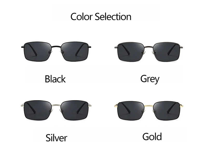 Vintage Metall-Sonnenbrille mit quadratischem Rahmen, polarisiert, Gesichtsformend & Vielseitiger Stil mit UV-Schutz 5047 – Detail 7