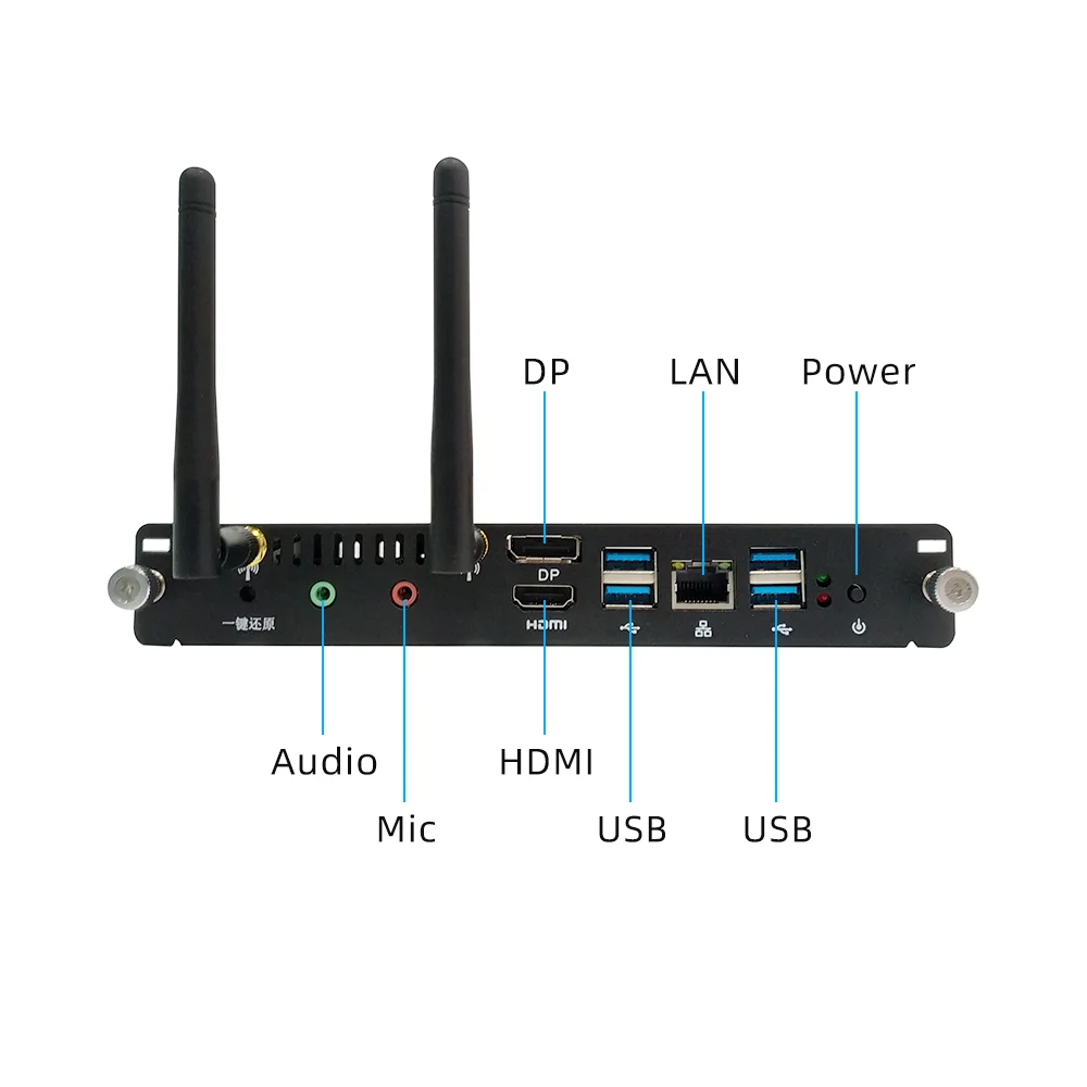 TexHoo OPS Mini Intel Core komputer stancjonarny i5 12450H procesor Windows 11 Pro na ekran nauczania konferencji wbudowany moduł hosta WiFi