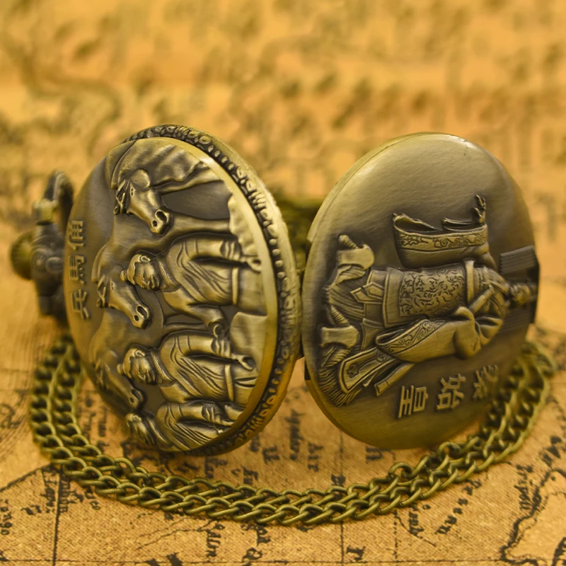 ساعة جيب كوارتز للطلاب الذكور و الإناث ، باني سور الصين العظيم ، قلادة تشين شي هوانغ ، هدية عالمية