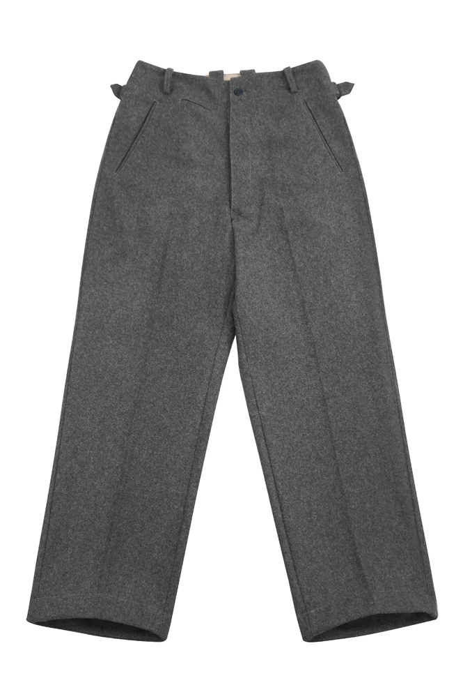 GUWN-022 WWII German Elite Stone Grey Wool Straight Trousers