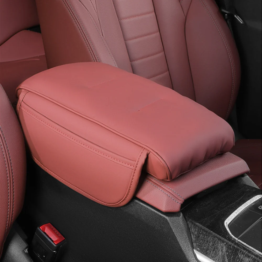 

PU Leather Car Arm Rest Box Luxury Style Both Side Storage Armrest Pad Thicken Design Elbow Support Cushion Vehicle Accessories