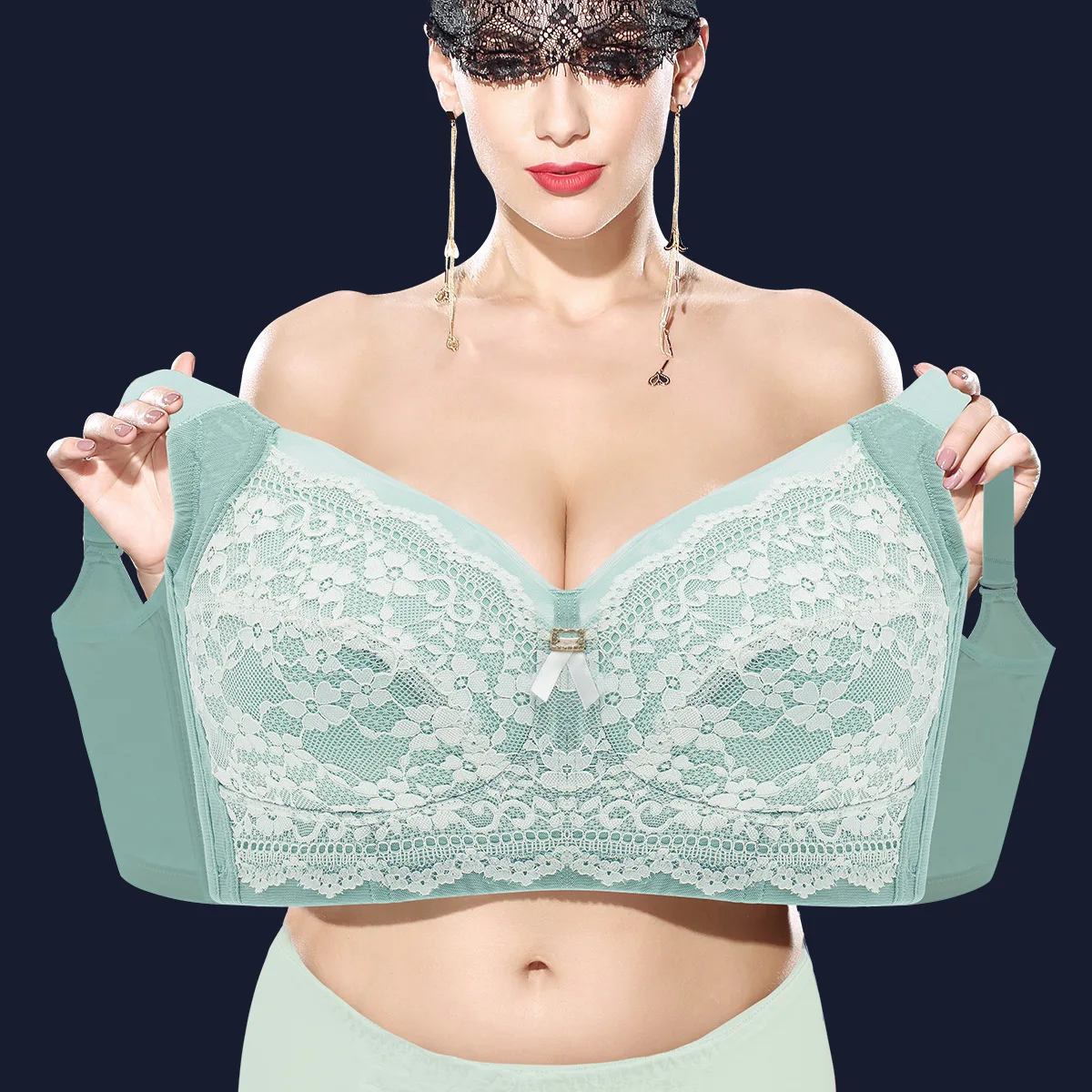 Women Bra Size B C D E F G 75 80 85 90 95 Full Cup Lace Thin Large Chest Display Small Bra Chest Gathering Underwear Bh