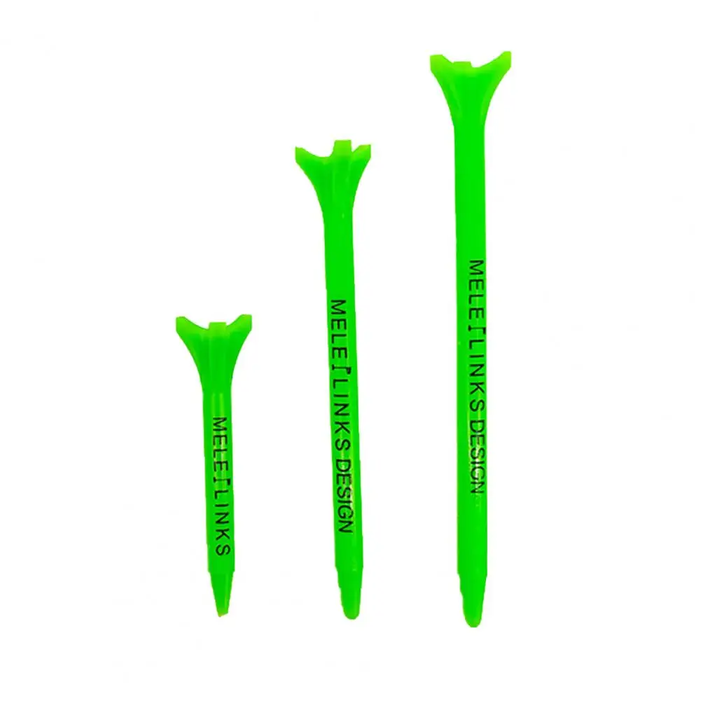 Golf Tee with Tri-button Design Tee for Reducing Ball Rotation Colorful Short Plastic Golf Tees Set for Professional Training