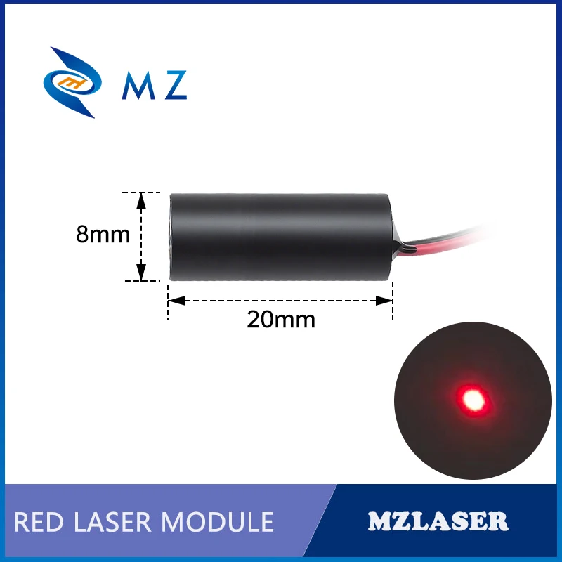 Compact 635nm Red Dot Laser Diode Module D8mm 0.5mW 1mW 5mW 10mW 3V High-Accuracy Industrial Grade for Woodworking Machinery