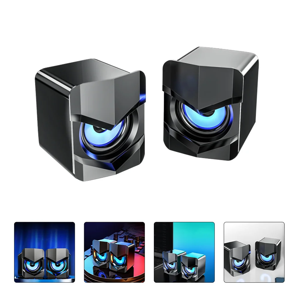 

2Pcs Mini Computer Speakers USB Powered Compact Multimedia Audio Desktop Laptop Portable for Office School Home