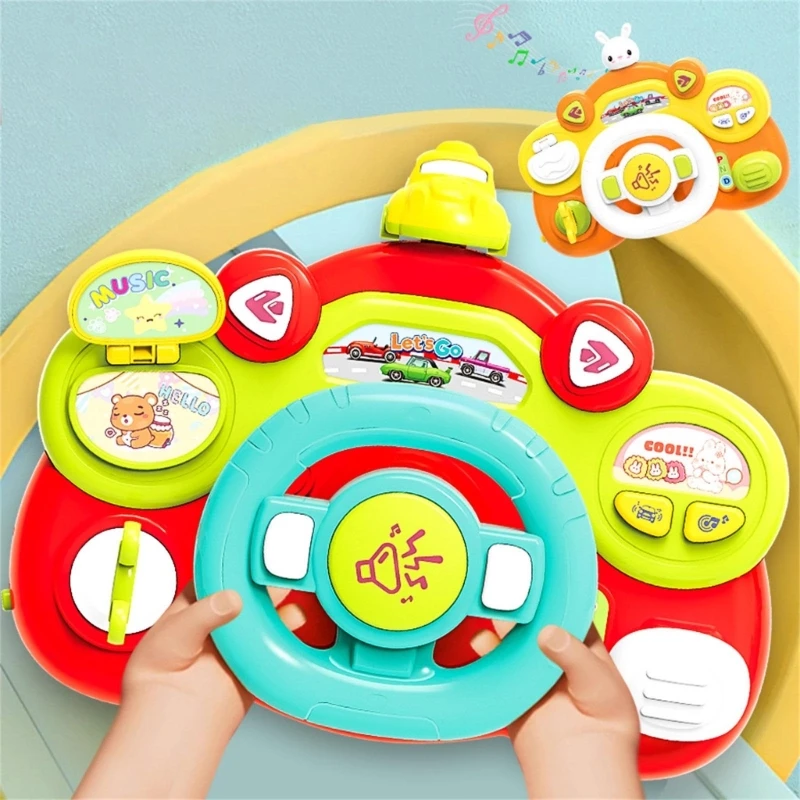 Steering Wheel Musical Toy for Toddler Interaction Car Simulated Toy Baby Child Driving Experience Montessori Toy