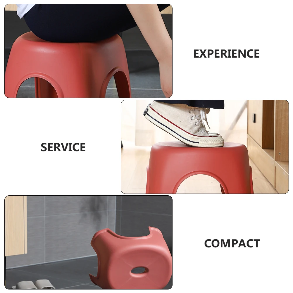 

1pc Anti-Skid Low Small Household Bathroom Non-Slip Footstool Home Furniture Compact Size For Living Room Bathroom Use Small Low