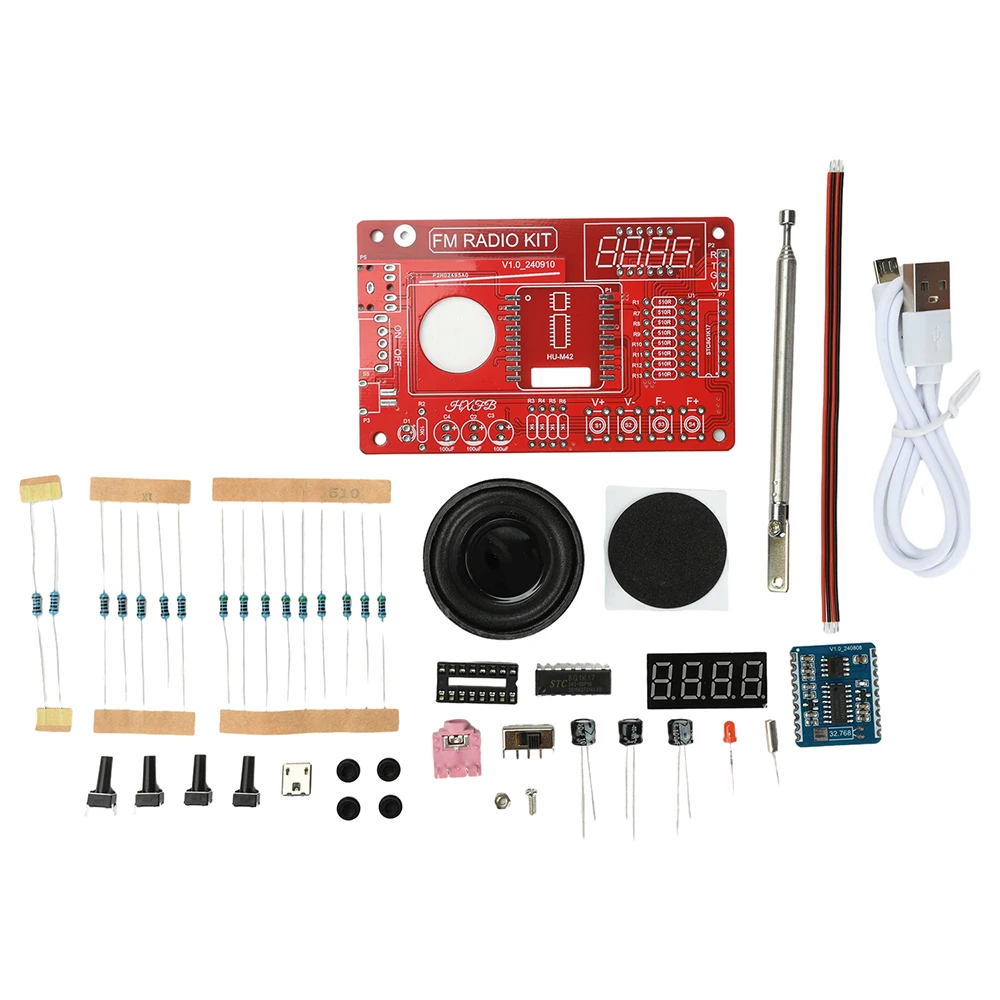   RDA5807 DIY FM-radio Elektronische kit Verstelbare frequentie 87-108 MHz Digitaal display DIY Soldeerproject Praktijksoldeer