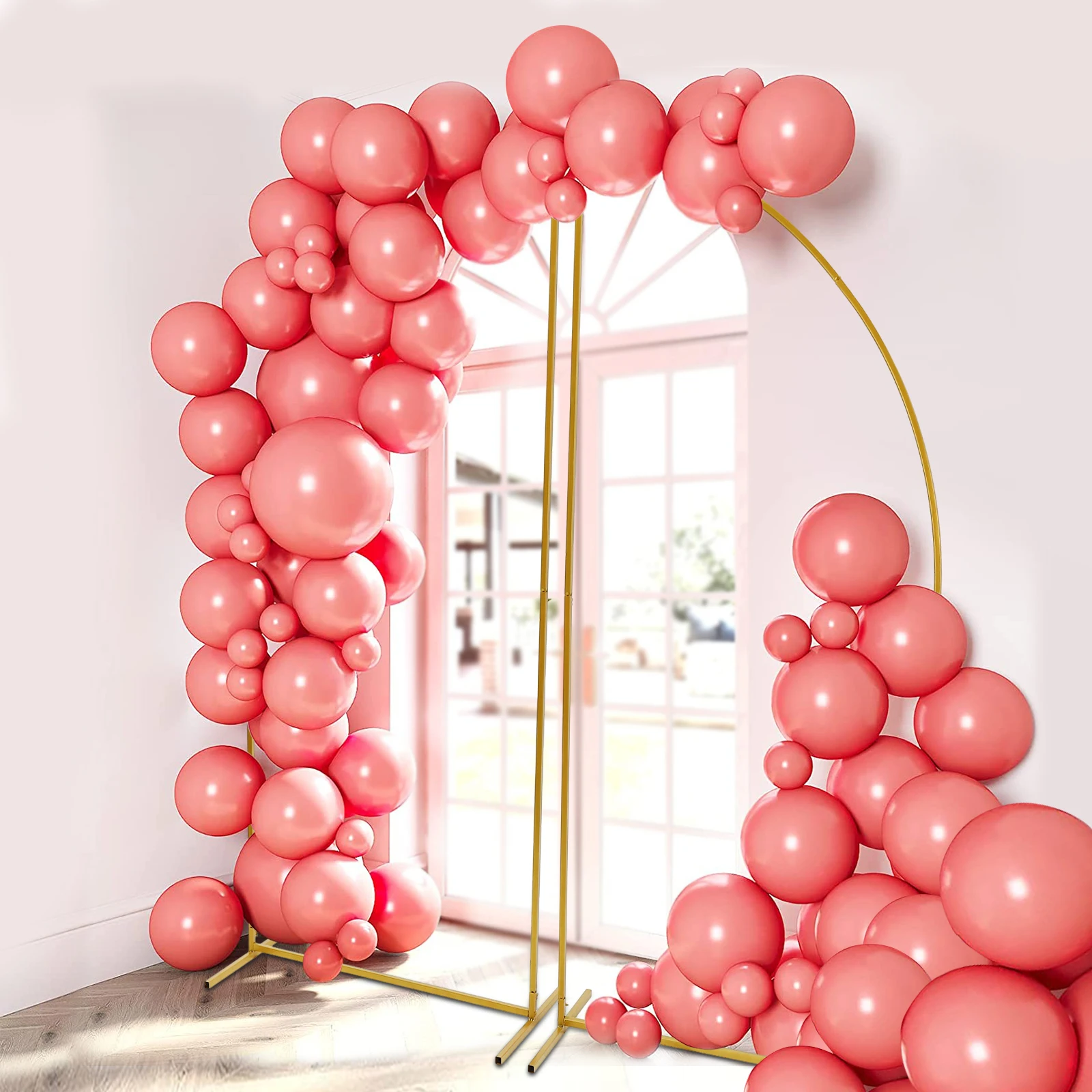 

Подставка для металлической арки длиной 1,8 м, набор из 2-х подставок для свадебной арки, рамка для свадебной арки для дня рождения, выпускной, церемонии