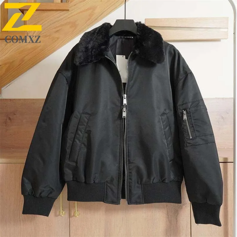 

COMXZ Men Parker Coat Loose Travel Outing Lightweight Feel City Walking Padding Coat Daily Commute Cold Resistance Bread Jackets