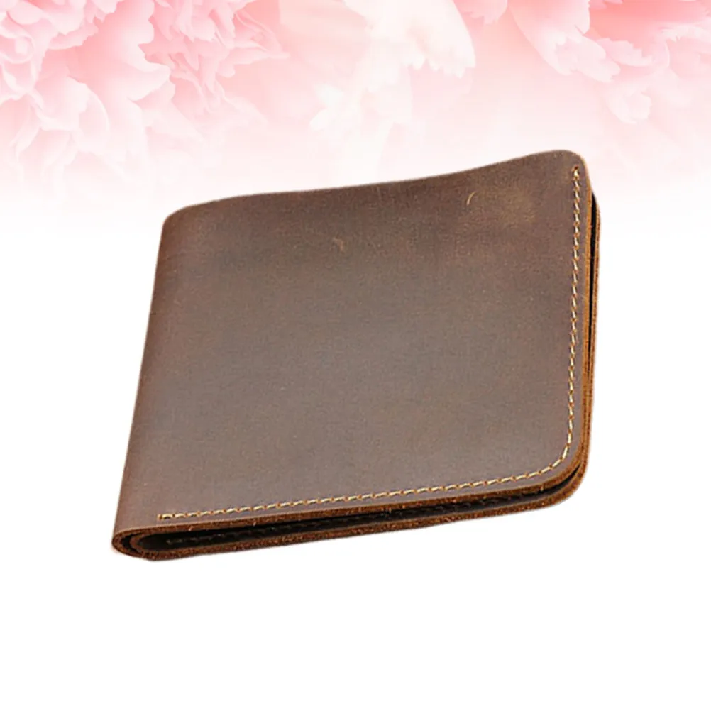 

Wallet For Men Retro Short Foldable Holder Multiple Card Slots Durable Mens Wallet Coffee