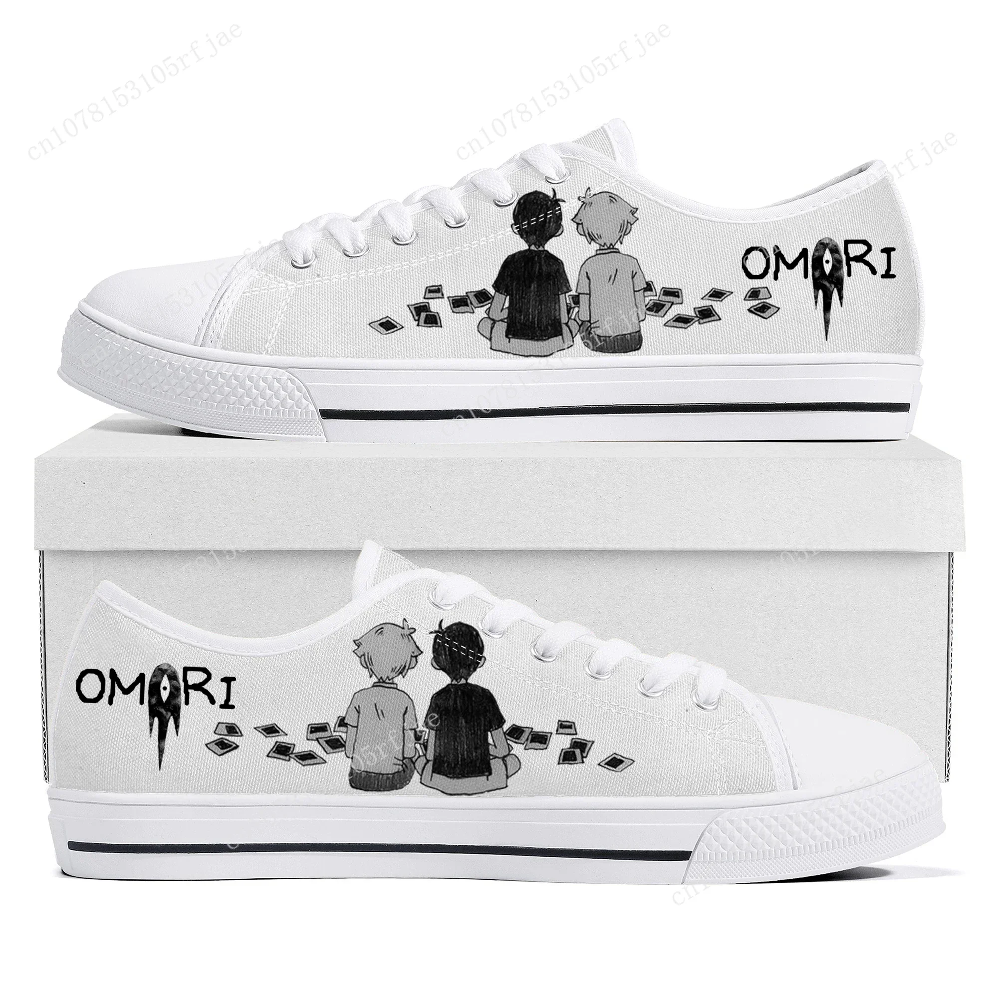 Omori Low Top Sneakers Hot Cartoon Game Womens Mens Teenager Fashion Canvas Sneaker Couple Custom Built Shoes