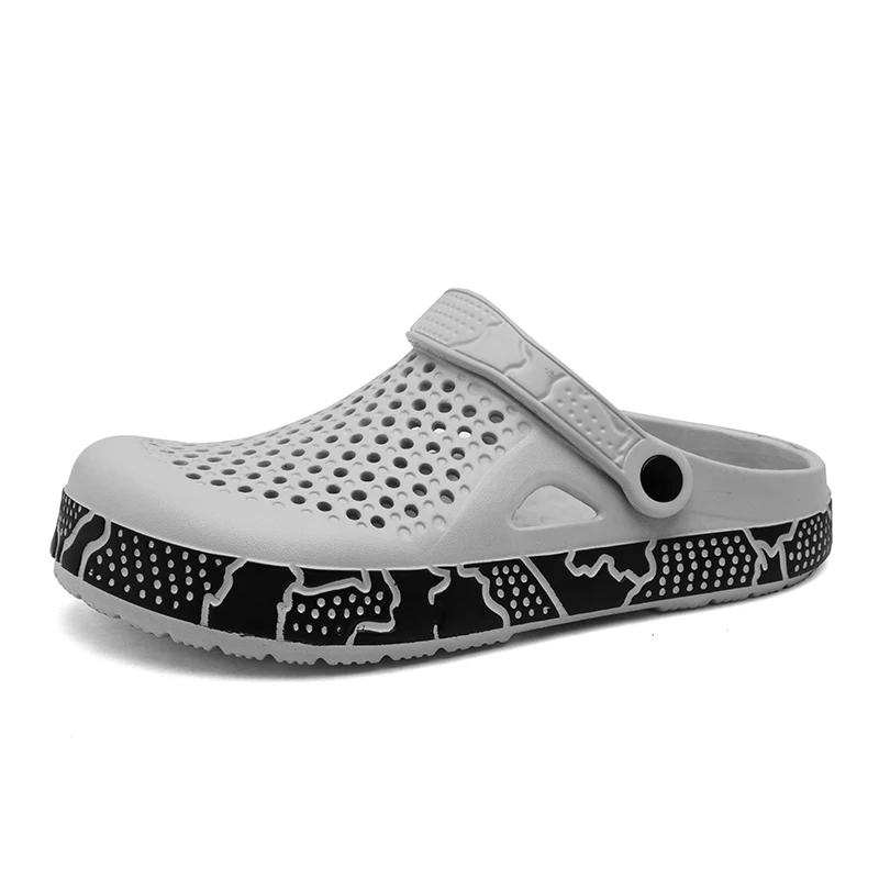 Wide Box Beach Sandals Mens Clogs Garden Shoes Men Rubber Slippers Barefoot Zuecos Hombre Cholas Summer Footwear Big Size