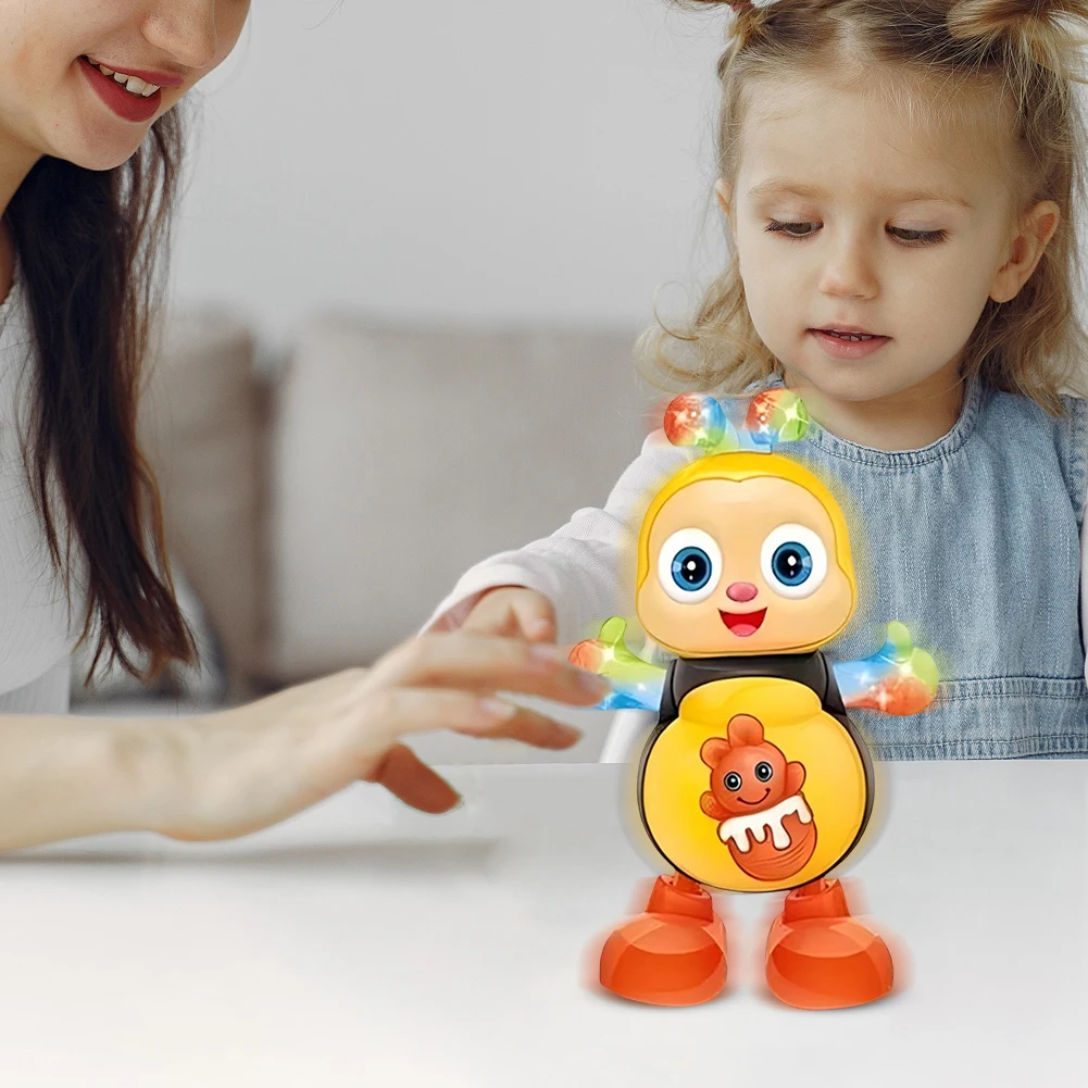 Cartoon Musical Dancing Toy with Lights & Music Preschool Learning Toys for Kids Christmas Birthday Gifts for Boys Girls