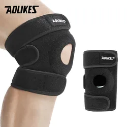 AOLIKES 1PCS Knee Support Brace for Men Women, Adjustable Compression Sleeve Wrap Patellar Pad Tendon -Injury Recovery,Running