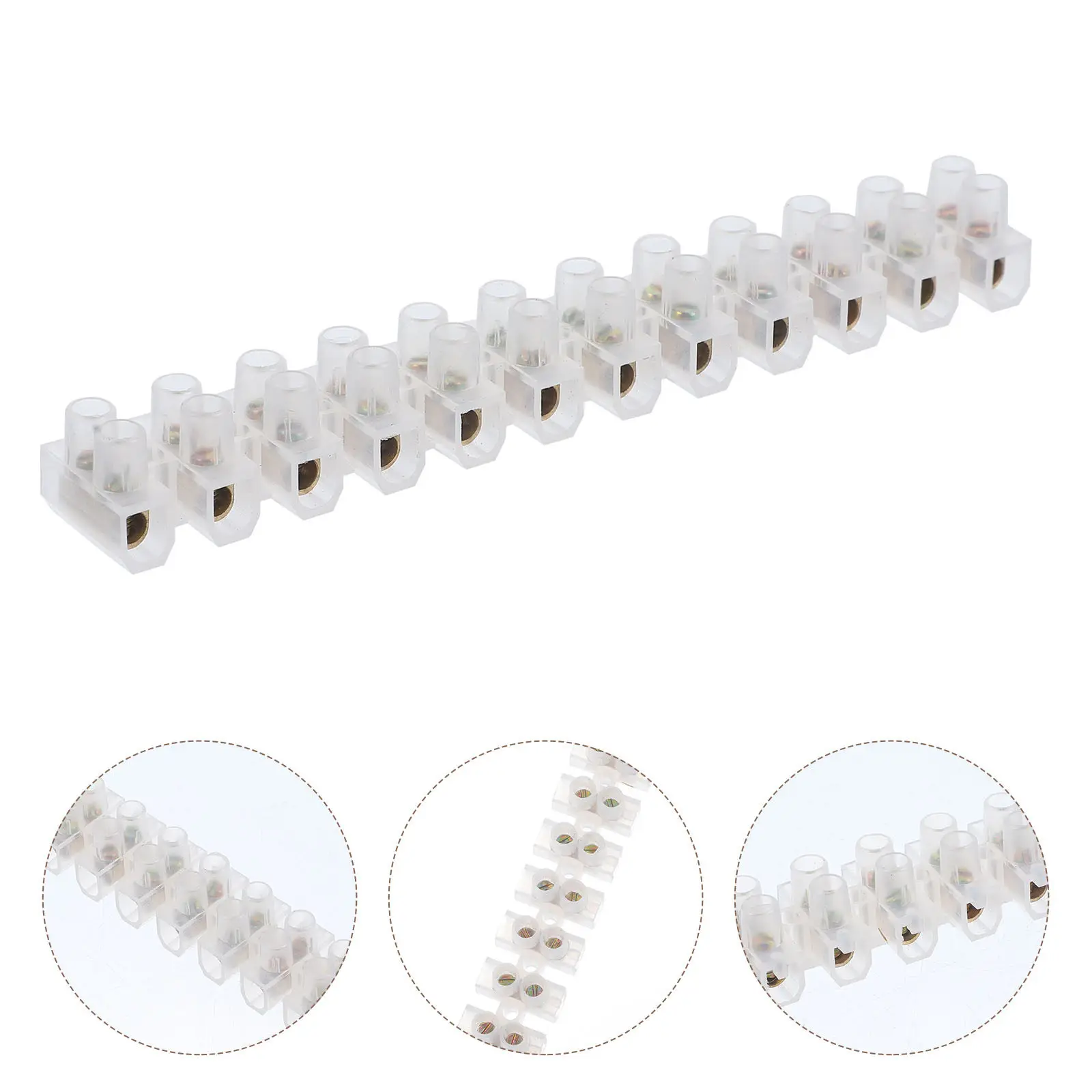 10Pcs U Shape Screw Terminal Block 10A 380V Electrical Cable Connector Strip Flame Retardant Insulated Wire Connector for Home
