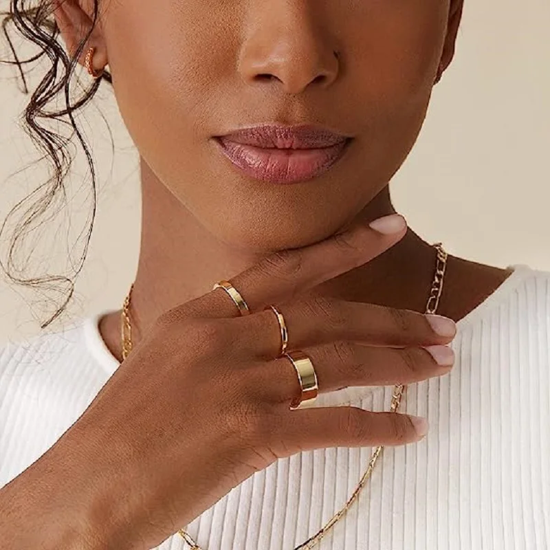 VQYSKO Mixed Coloured Stackable Rings For Women Dainty Stackable Rings Boho Style Jewellery Everyday Rings