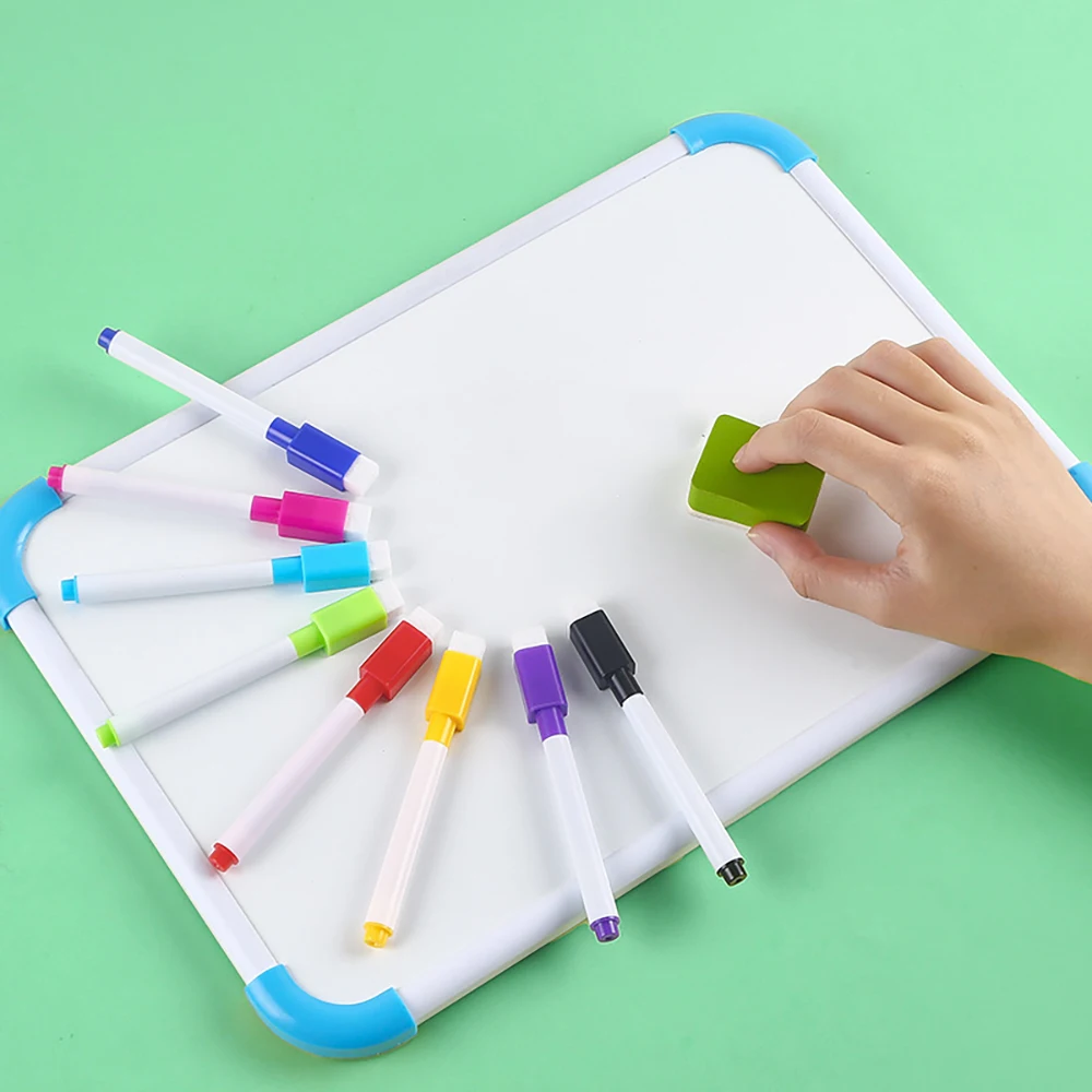 Imagem -03 - Marcadores Secos Whiteboard Apagar Caneta Pequena Ímã Desenhado Canetas Coloridas para Crianças Canetas Apagáveis Limpe Canetas Magnéticas Cores