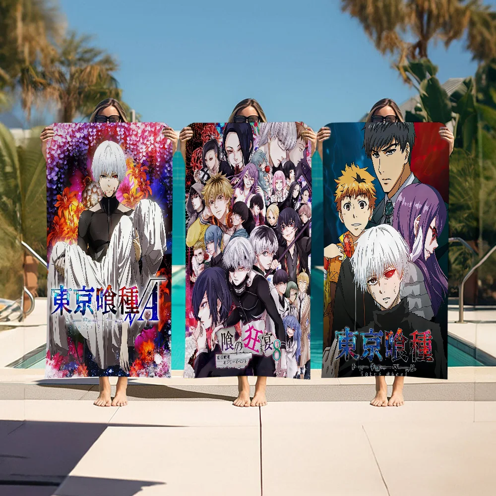 Japan Anime Tokyo Ghoul Beach Towel For Kids Personalized Bath Pool Vacation Gift Picnic Party Gift