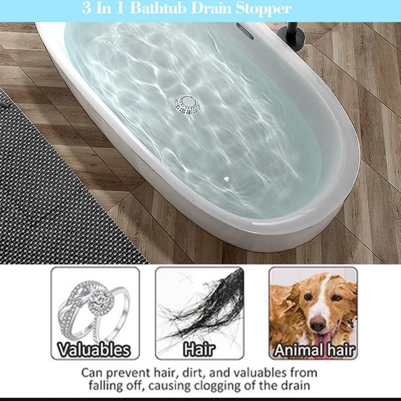 Filtr do wanny 3 w 1, szczelny zlew wysuwany, wanna prysznicowa, odpływ prasowy, zatykany filtr, blokowanie codziennych potrzeb gospodarstwa domowego