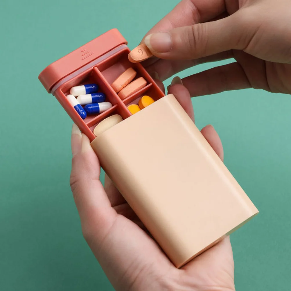 

4 шт. портативный органайзер для таблеток, прочная коробка для хранения лекарств, дорожный ежедневный разделитель дозы, чехлы для таблеток, держатель для ювелирных изделий