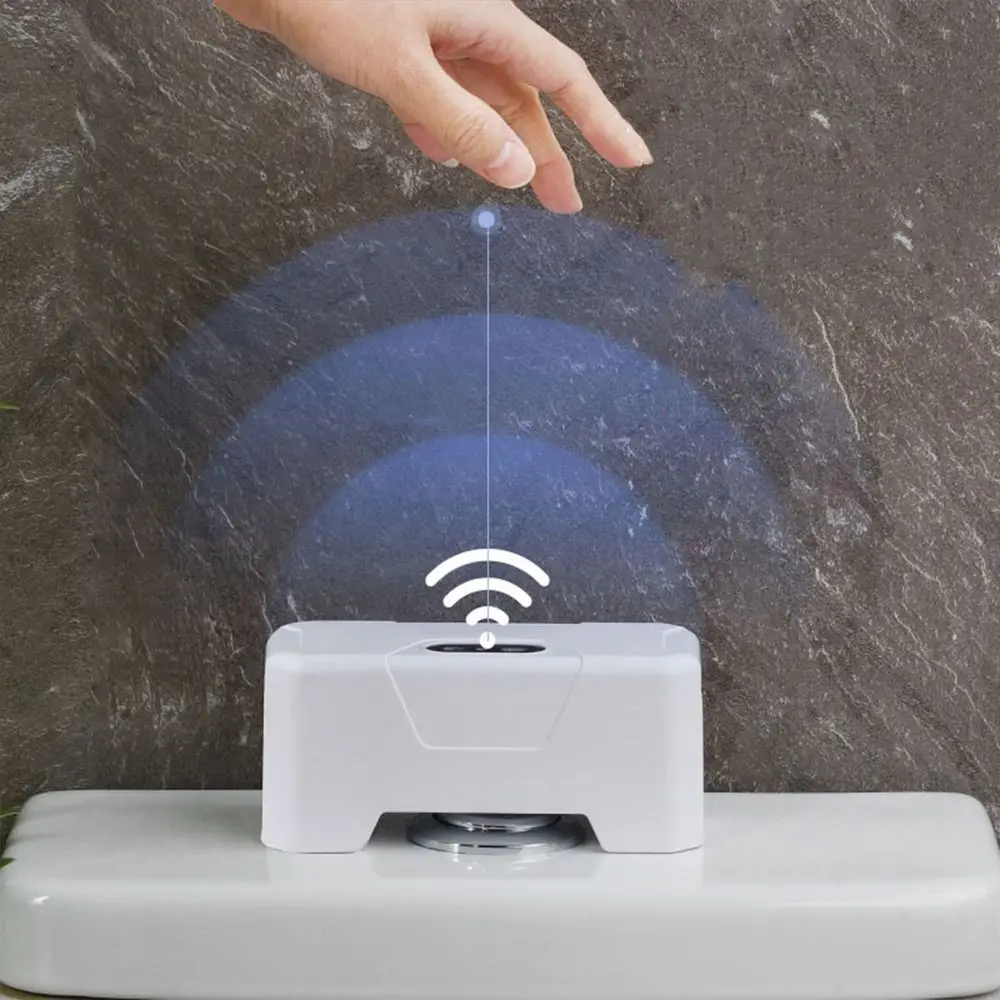 External Automatic Toilet Flush Button Touchless Waterproof Induction Toilet Flusher Splash-proof IR Sensing