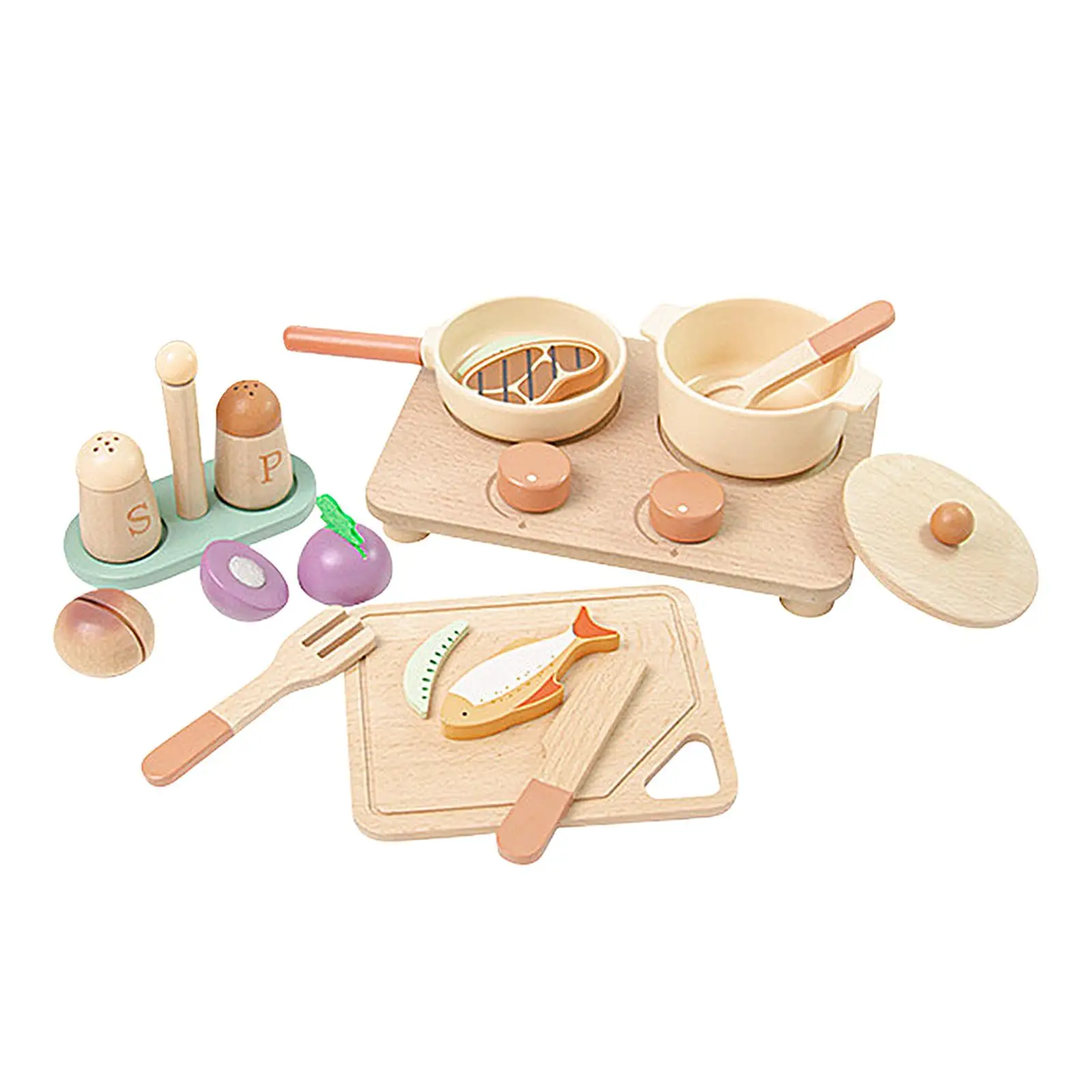 เล่นครัวสำหรับเด็กเล่นบทบาทการเรียนรู้การศึกษาสมมุติสมจริง