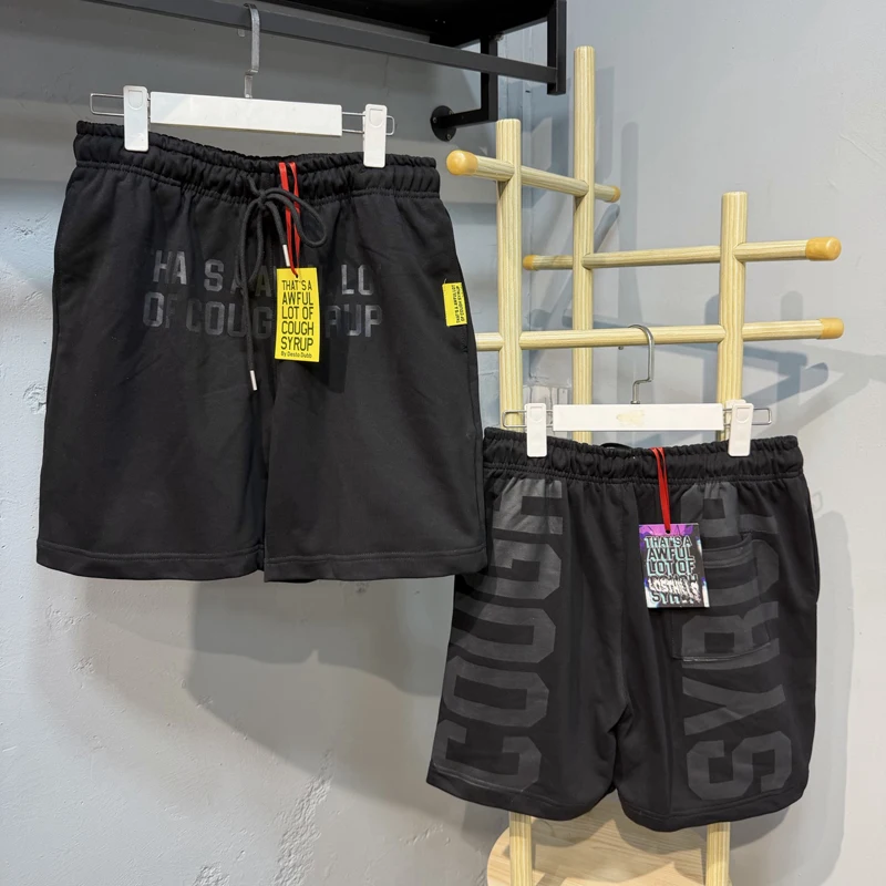 

2026 Summer American Retro That's A Awful Lot of Cough Syrup Casual Shorts New High-Quality Cotton Shorts