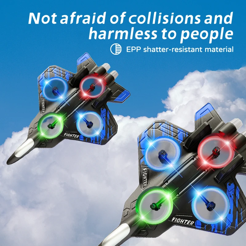 L101 2.4G RC Schiuma Aereo Aliante Volante Con Luci A LED EPP Stunt Schiuma di Controllo Remoto Aereo Da Caccia Giocattoli Per Il Regalo Del Capretto