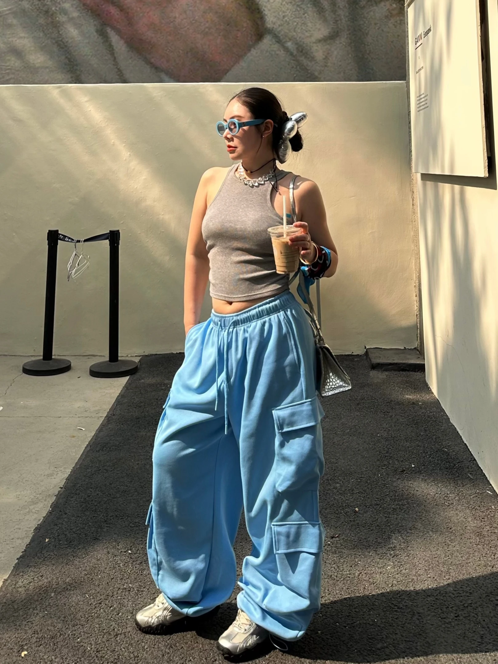 

Spring New Loose Elastic Waist Work Pants Wide Leg Harlan Pants Sports Casual Trousers Long Pants for Women