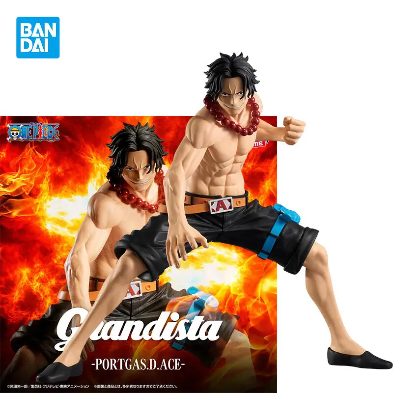 

In stock Bandai Original ONE PIECE Grandista-PORTGAS.D.ACE About 20 cm Action Figures Collection Model Toy Christmas Gift