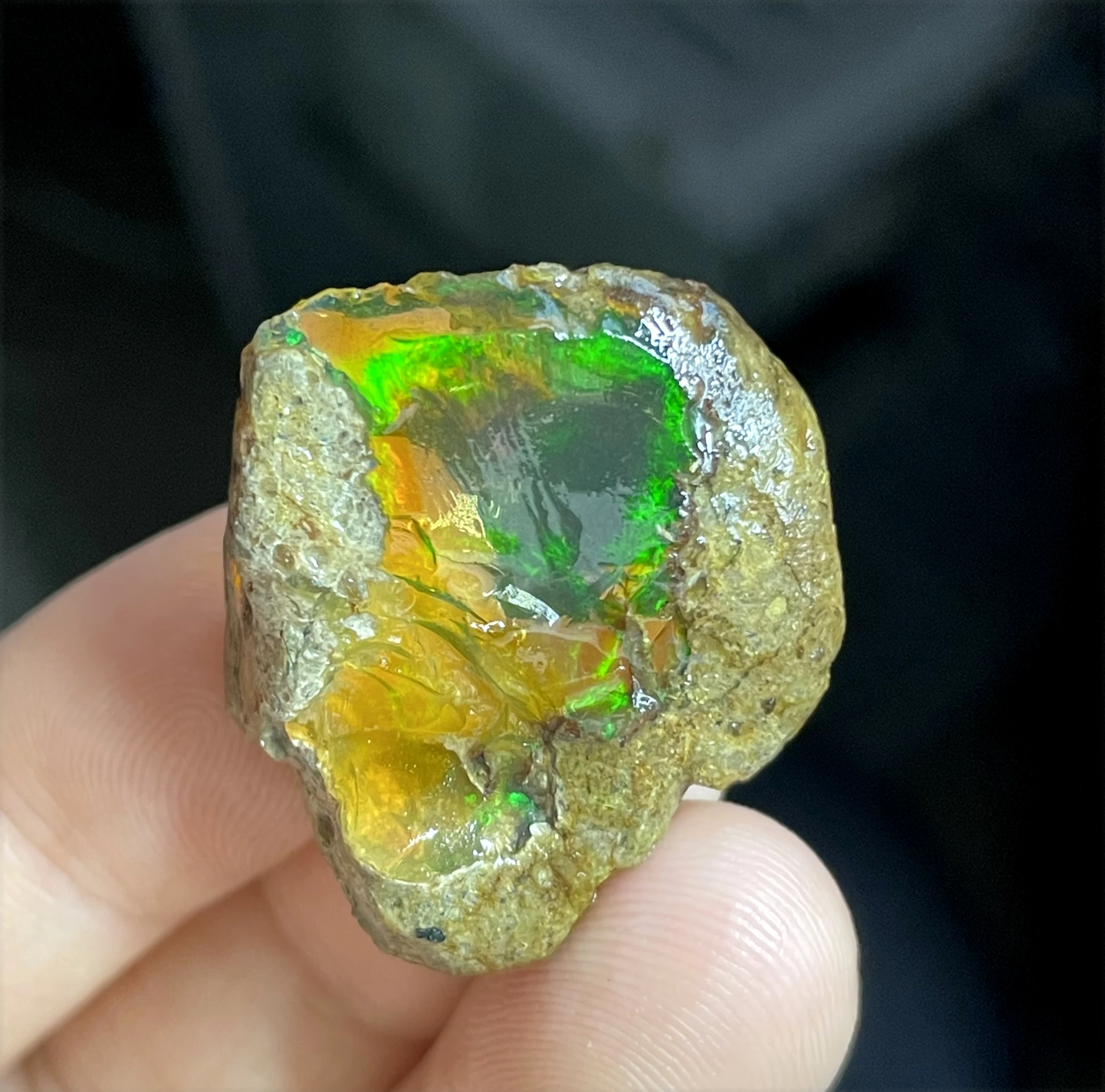 

BEST COLOR! 9g natural rare color Ethiopia water Opal gem mineral specimen stones and crystals healing crystals quartz