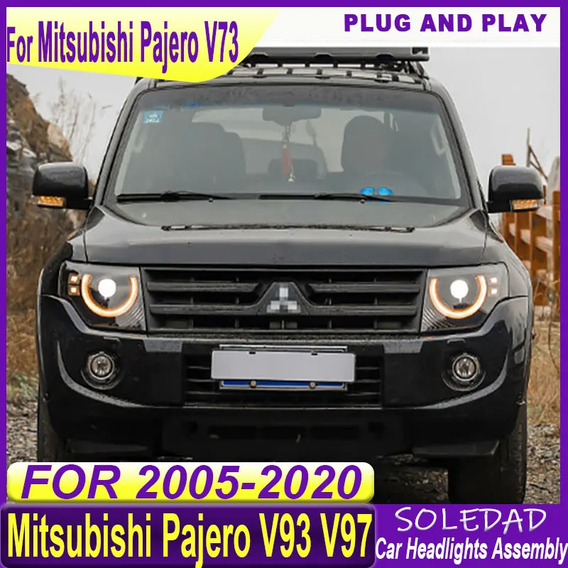 Car headlights for Pajero V93 V97 Montero 2009-2021 LED Headlight Assembly Upgrade Defender Design Signal Lamp Tool Accessories