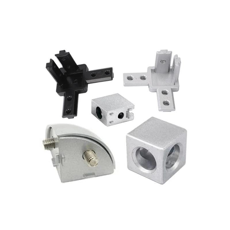 (1 set) Two Way/three-way European Standard Aluminum Profile 3D 1530 Square Block 2020 3030 4040 Right Angle Connector Hardware