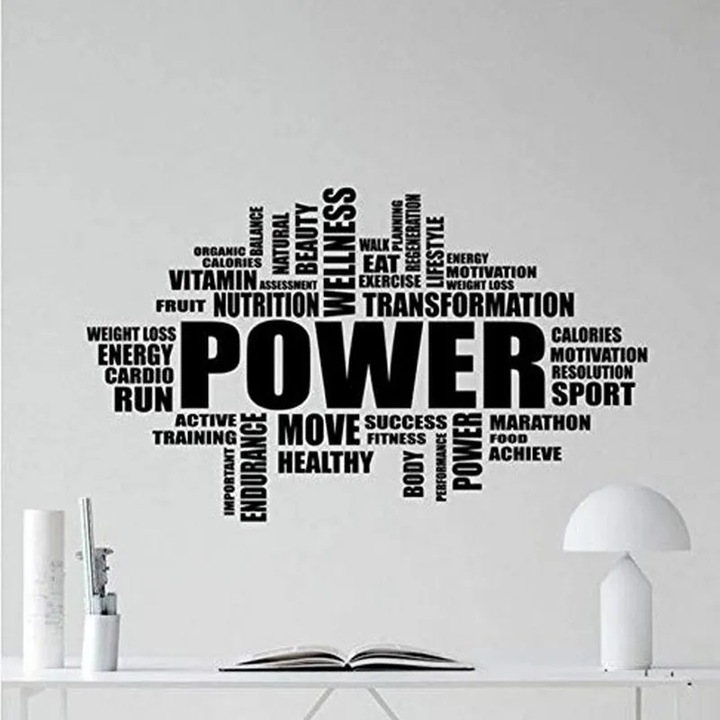 

POWER quote Wall Stickers Decal Decor Vinyl removable