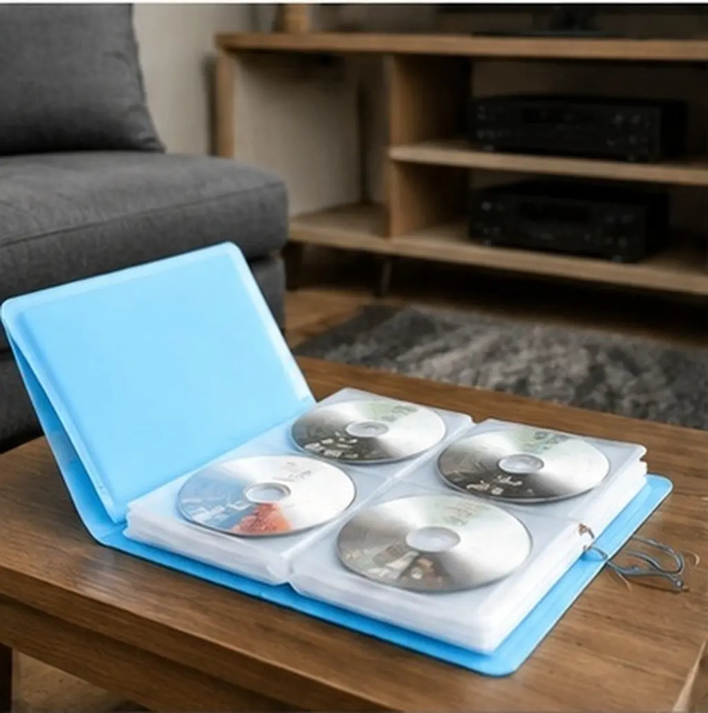 5Pcs Heavy-Duty CD DVD Storage Binder with 12-Slot Organizer for Movies, Games & Music Discs