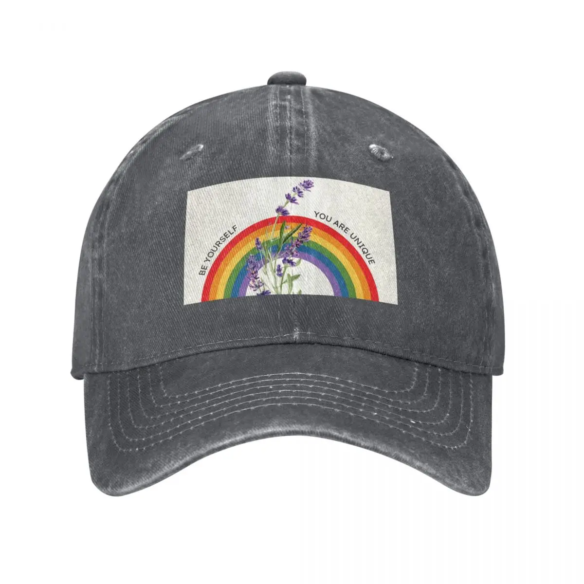 Lavender Rainbow Pride Baseball Cap Snapback Cap Golf Christmas Hat Hat Beach Women's Golf Clothing Men's