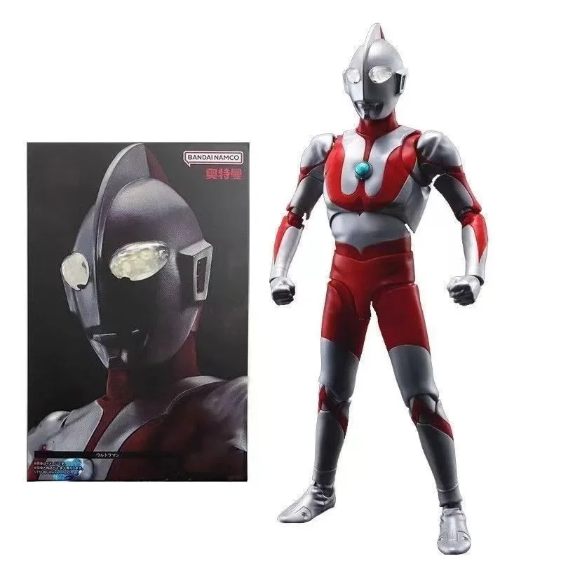 

Bandai S.H. Фигурка Аниме Фигурка Ultraman Tiga, фигурка из натуральной кости, модель, экшн-игрушки, подарки, кронштейн для доставки, 15 см