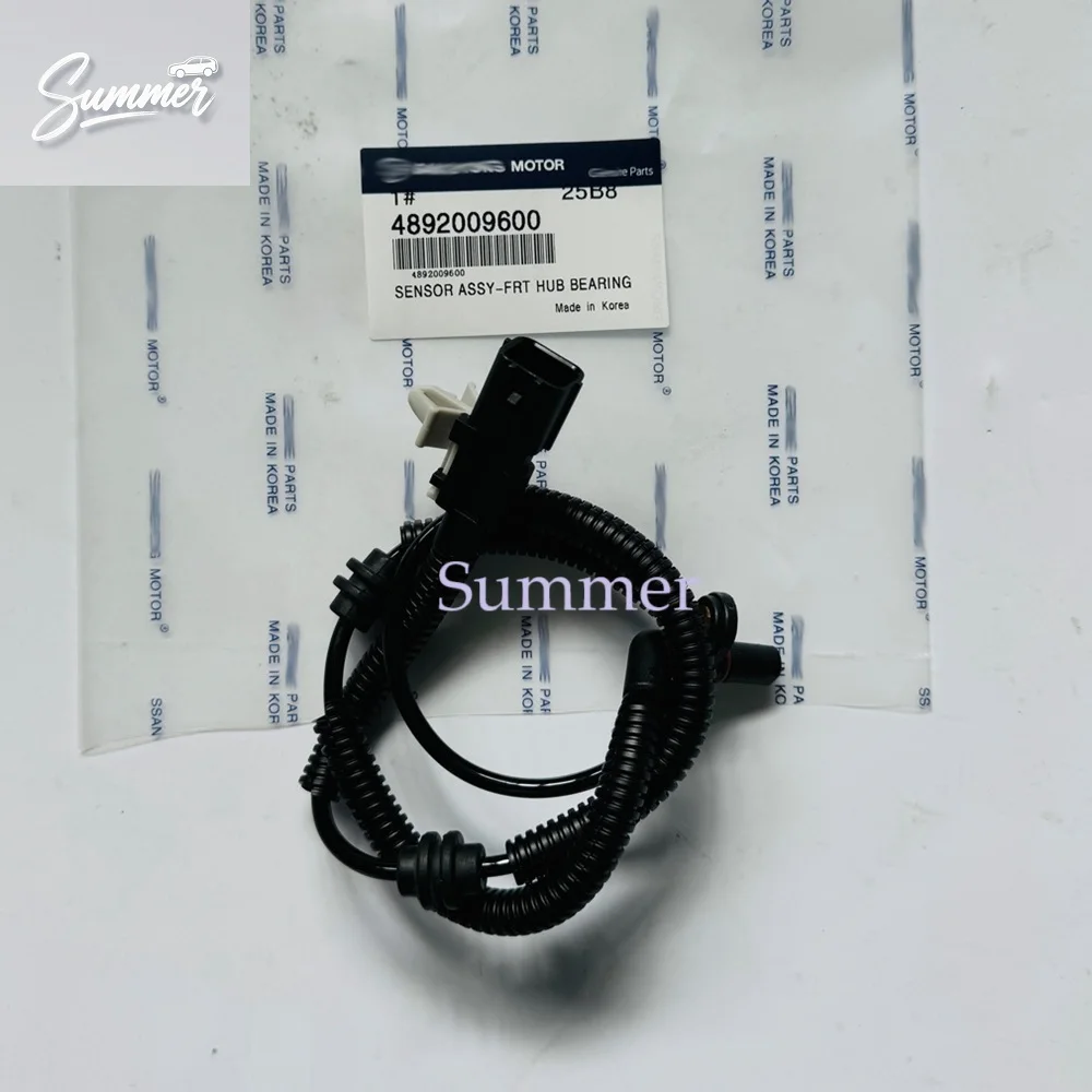 2 peças novo rolamento do cubo dianteiro sensor abs para ssangyong actyon rexton kyron oem 4892009600 roda anti bloqueio linha de freio