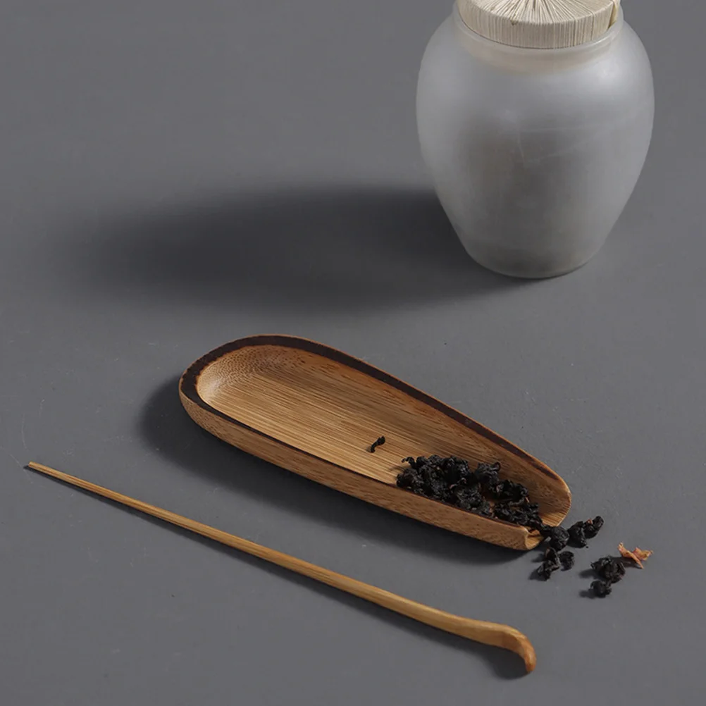 

2pcs Bamboo Spoon Needle Set Smooth Edge Chinese Tea Tools For Home Office Outdoor Use Tea Scoop Shovel Accessories