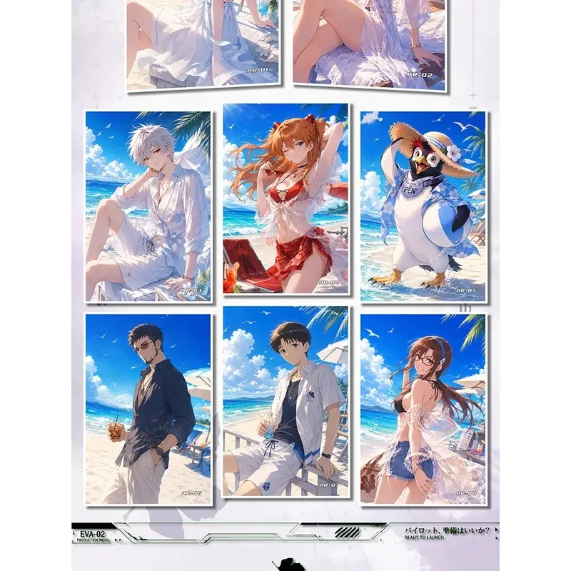 Wholesale Neon Genesis Evangelion Collectible Cards & Acrylic Card Bricks Asuka TCG Trendy Toys Party Birthday Gifts