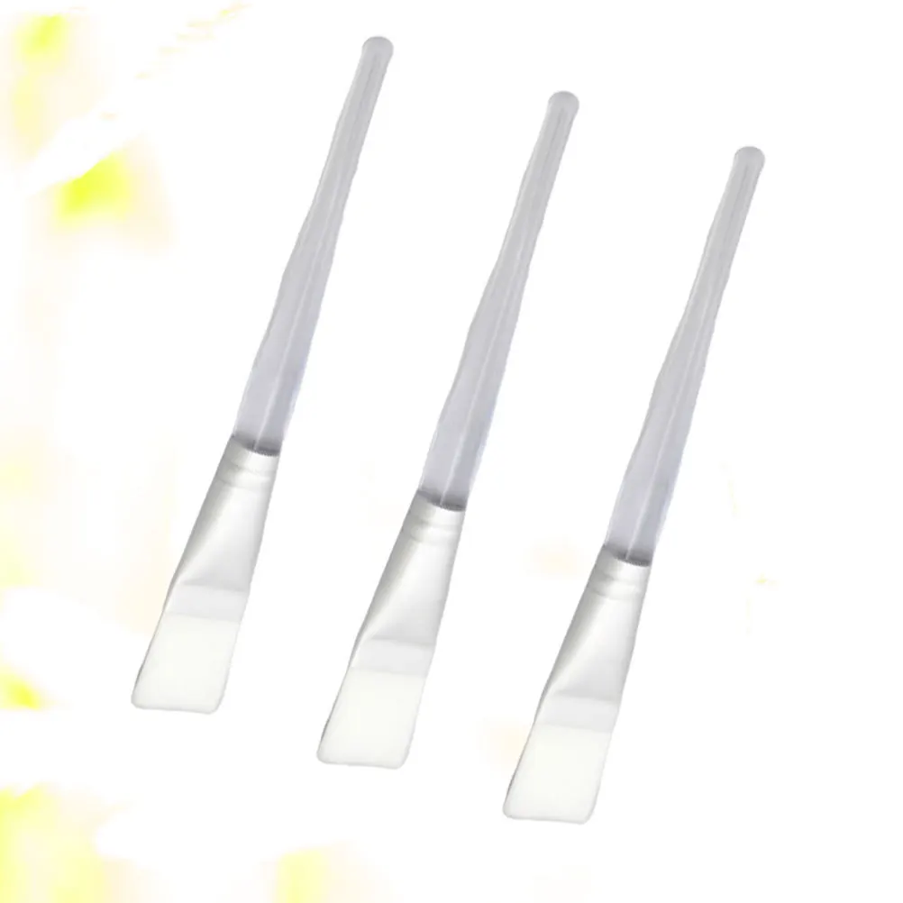 Juego de brochas aplicadoras faciales de cristal transparente, pinceles profesionales para máscara Facial, suero exfoliante, cuidado de la piel, uso de maquillaje, 3 uds.