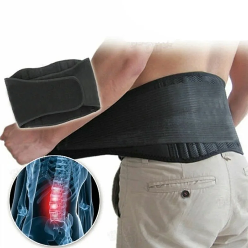 Back Waist Support Belt Adjustable Tourmaline Self Heating Magnetic Therapy Lumbar Brace Massage Band Health Care