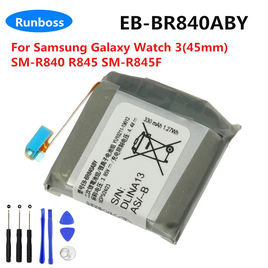 EB-BR840ABY 340mAh High Quality Replacement Battery For Samsung Galaxy Watch 3 SM-R840 SM-R845F 45mm Watch3 Version Batteries