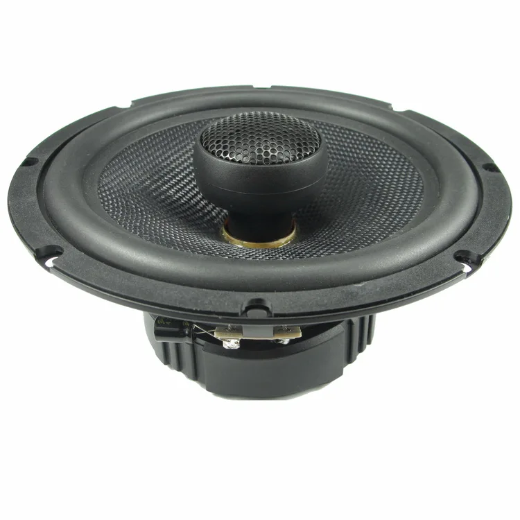 

Коаксиальный автомобильный динамик RMS 30W с фиберглассовым диффузором, 2-полосный, 6.5 дюймов, 4/8 Ом, 25-мм звуковая катушка, 85-мм магнит, 90 дБ, 56 Гц-20 кГц, бас + высокие частоты, полнодиапазонный.